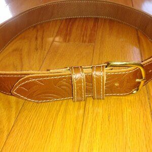 Western Leather Embossed Belt